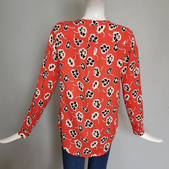 Juicy Couture Poppy Print Blouse, VGUC, Size XS - Picture 3 of 7